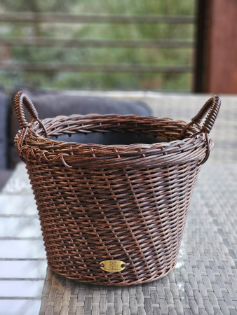 Кашпо из искусственного ротанга дуб 16 литров луковая корзина